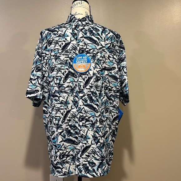 Columbia PFG Omni-Shade UPF 40 Fish Print Shirt - Picture 5 of 14